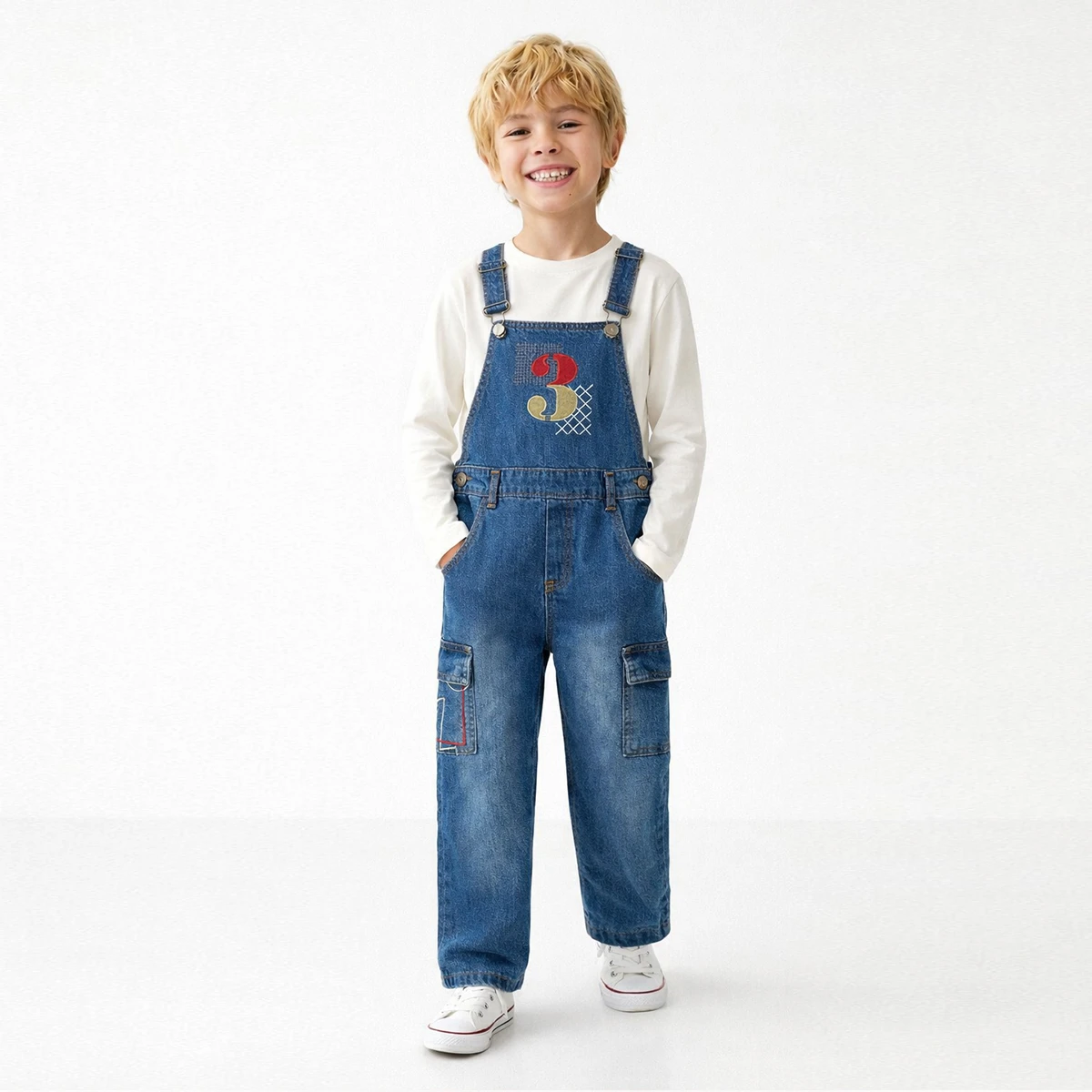 ERKEK 6-8 YAŞ NAKIŞLI KOT SALOPET 