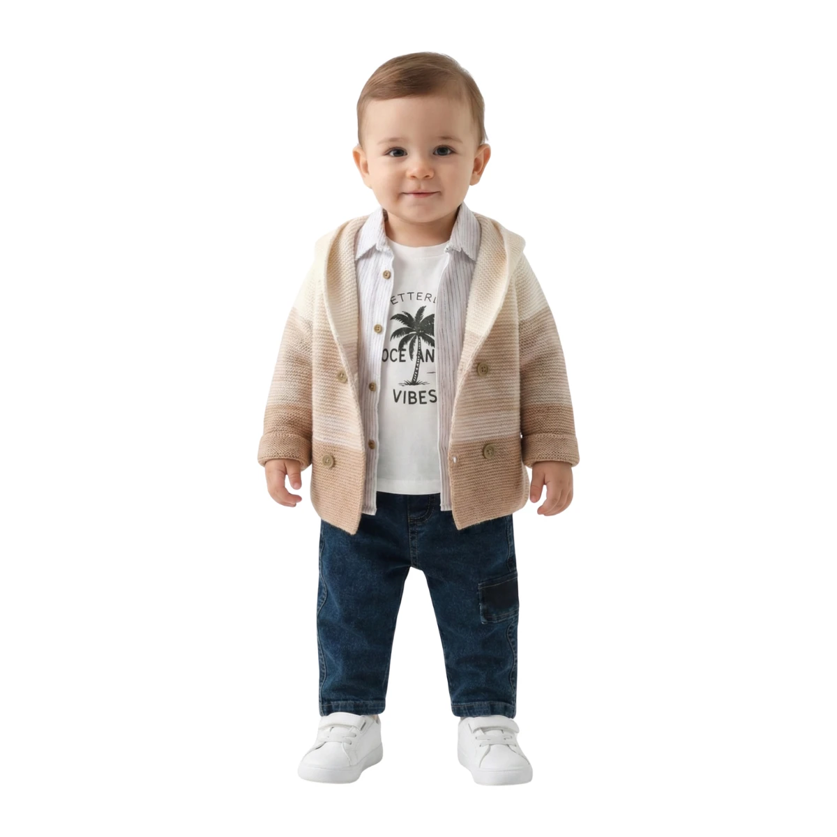 ERKEK BEBEK 6-24 AY TRİKO HIRKALI 4 LÜ TAKIM 