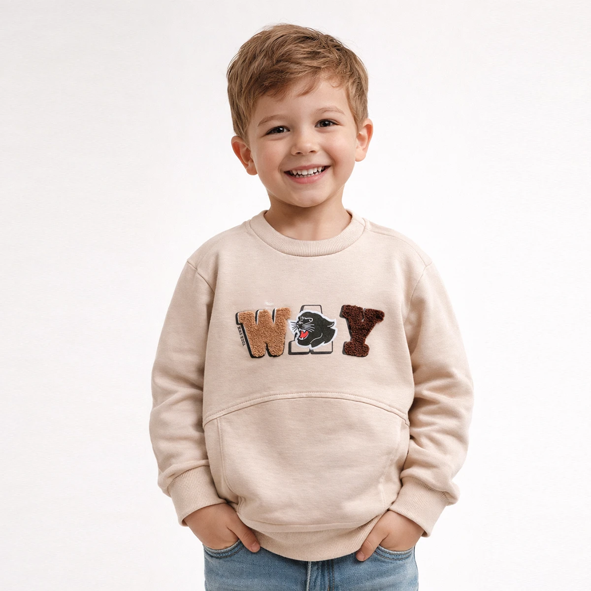 ERKEK ÇOCUK 5-8 YAŞ NAKIŞLI SWEAT 