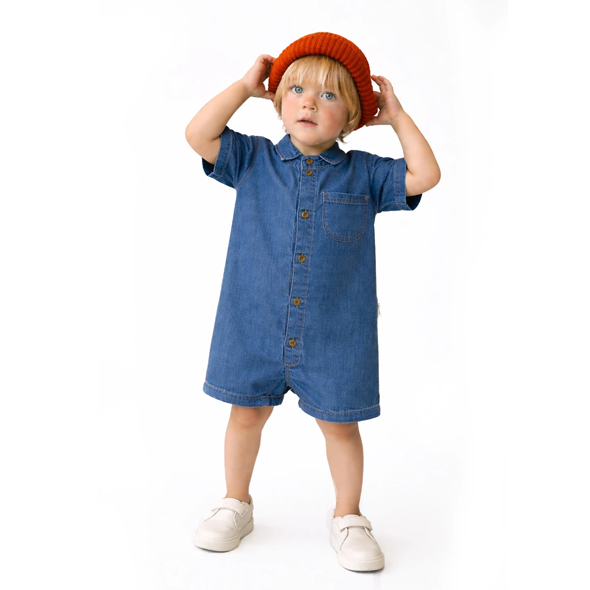 BOY 9-24 MONTHS JEANS JUMPSUIT