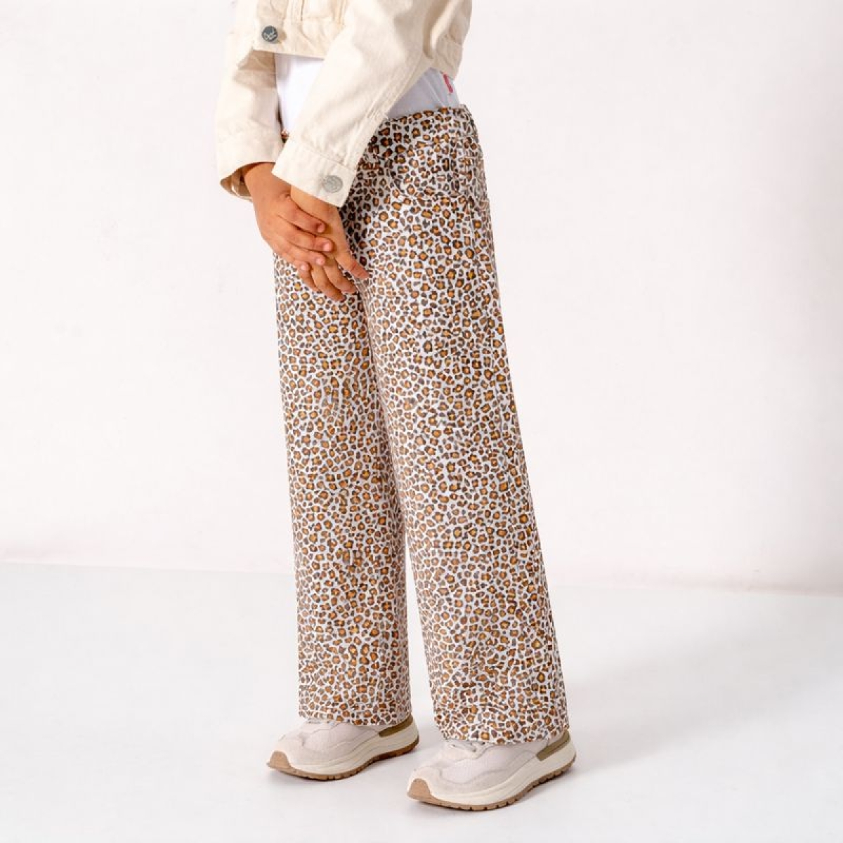 GIRL 5-8 YEARS LEOPARD PATTERNED JEANS