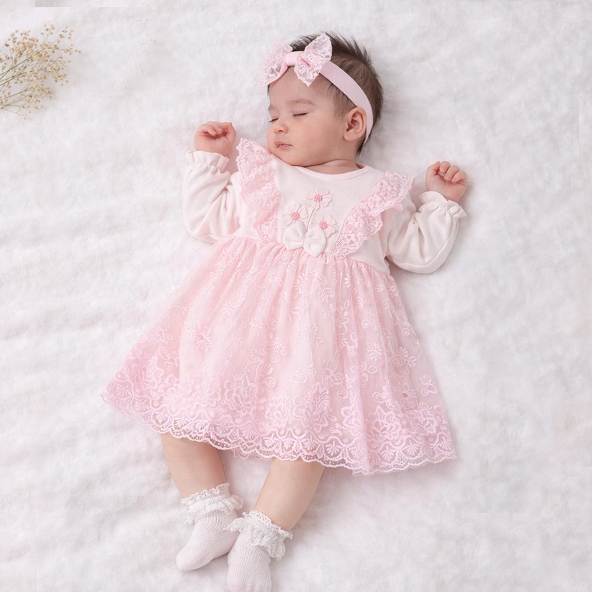 KIZ BEBEK 3-12 AY ELBİSE 