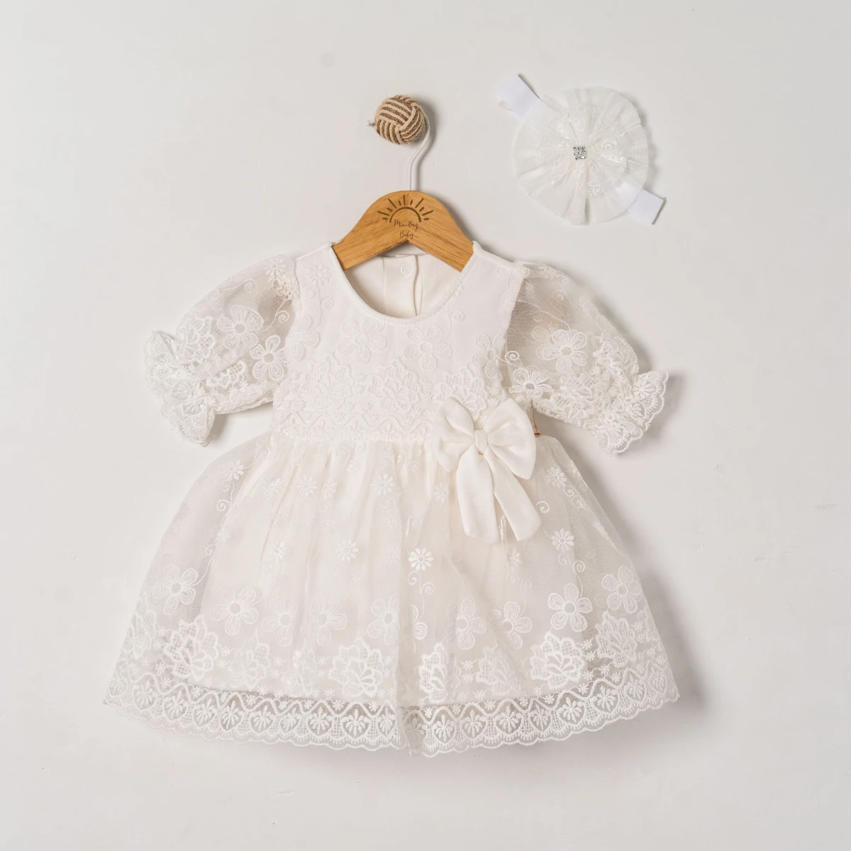 KIZ BEBEK 3-12 AY MOONFLOWER TOKALI ELBİSE 