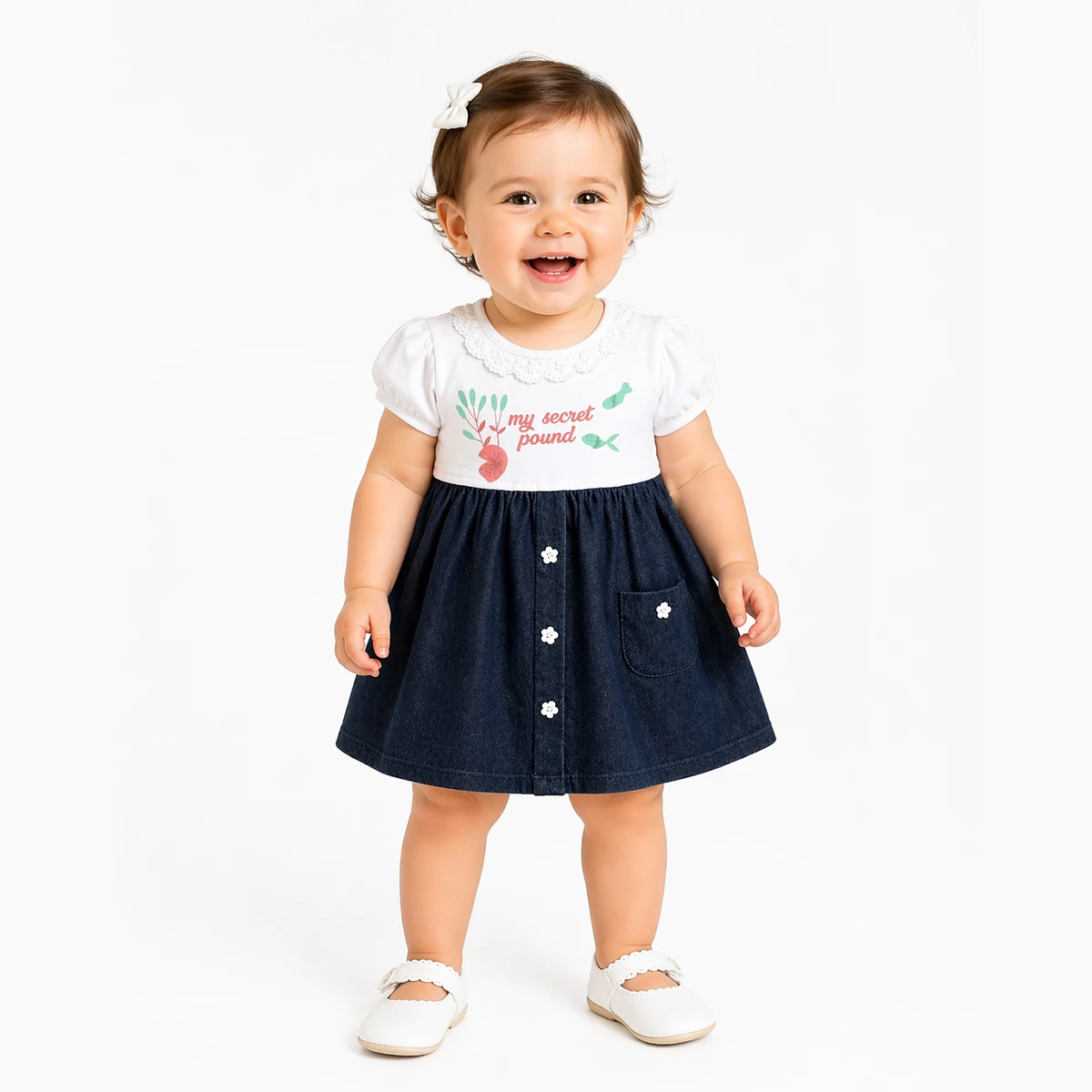 BABY GIRL 6-12 MONTHS SHORT SLEEVE DRESS