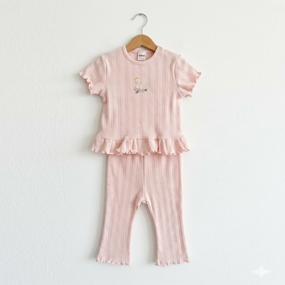 BABY GIRL 6-24 MONTHS JACQUARD T-SHIRT PANTS SET