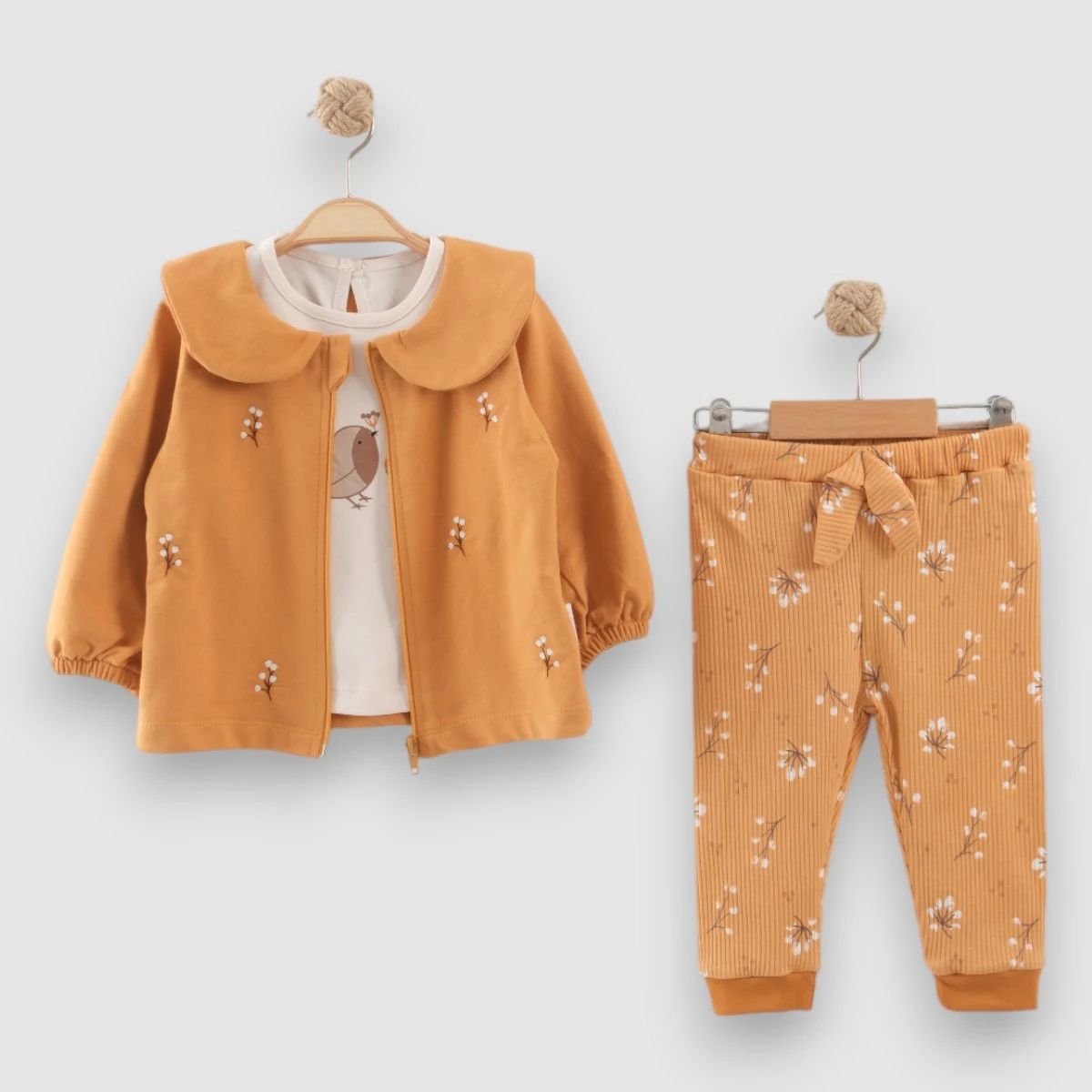 KIZ BEBEK 9-18 AY 3LÜ TAKIM 