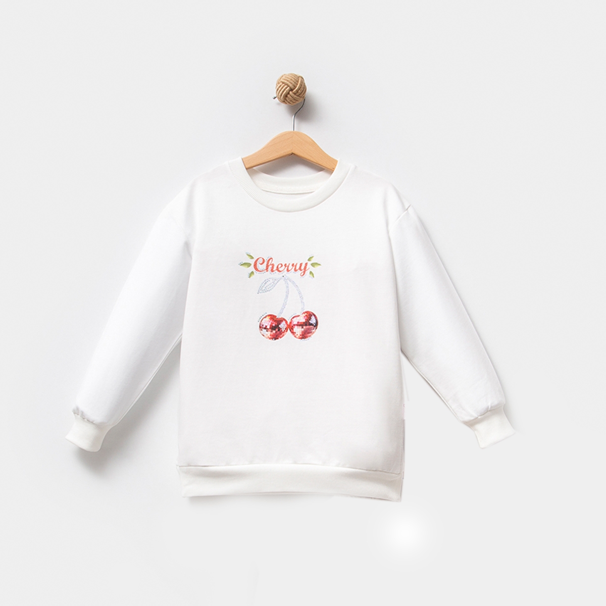 KIZ ÇOCUK 5-8 YAŞ KİRAZLI SWEAT 