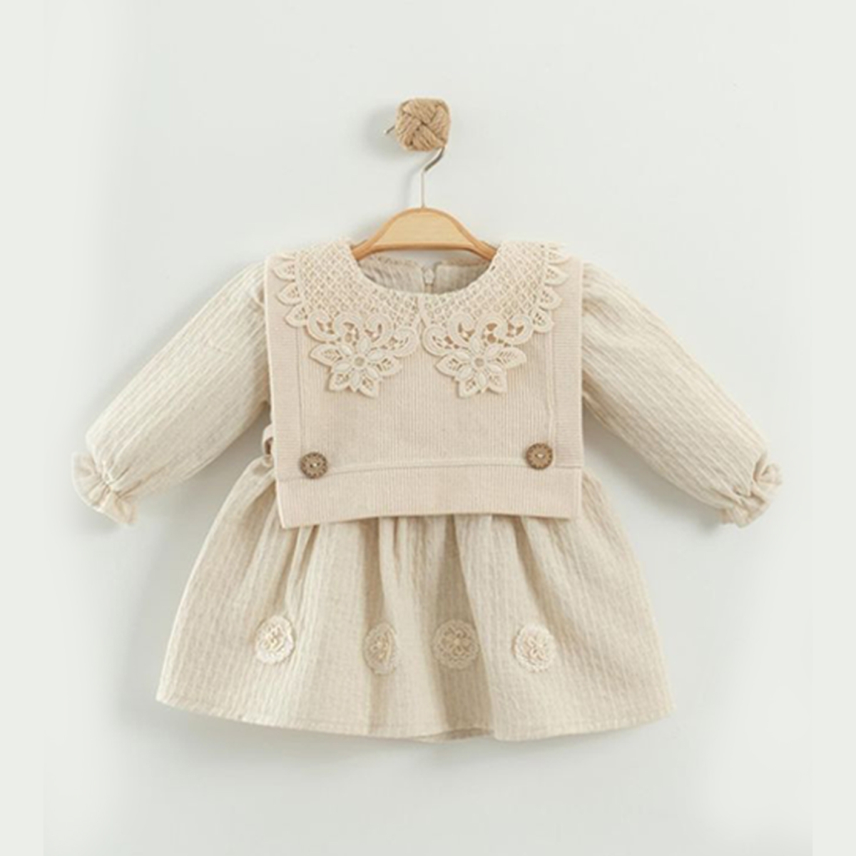 GIRL'S 6-24 MONTHS LINEN DRESS