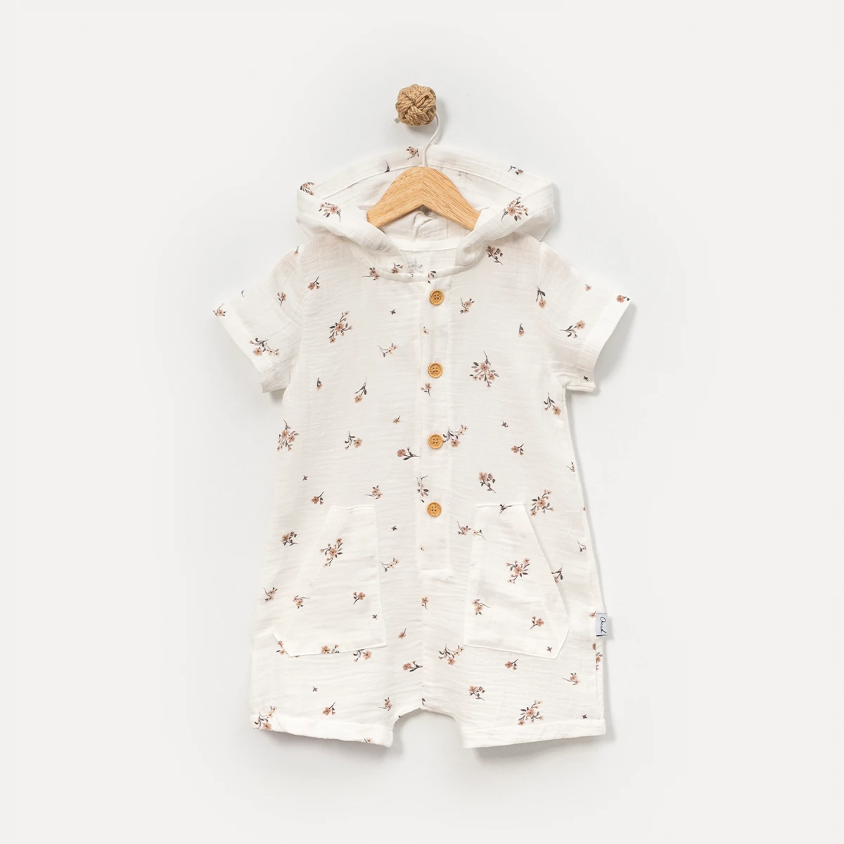 GIRL 9-24 MONTHS MUSLIN SHORTS JUMPSUIT