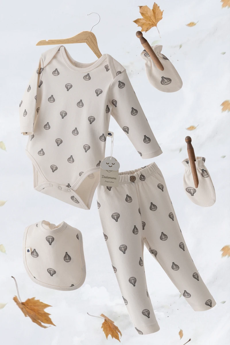 UNISEX BABY 100% COTTON BALLOON SET
