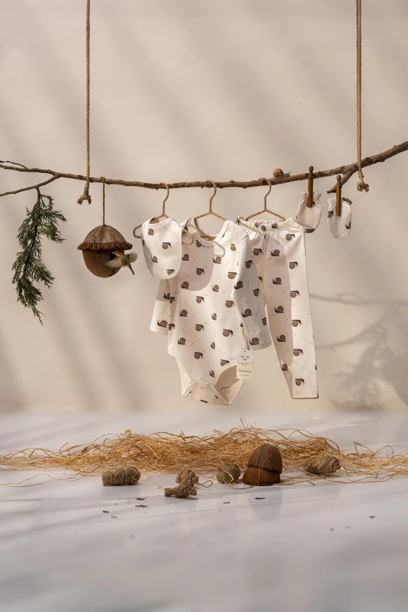 UNISEX BEBEK %100 PAMUK SALYANGOZ 