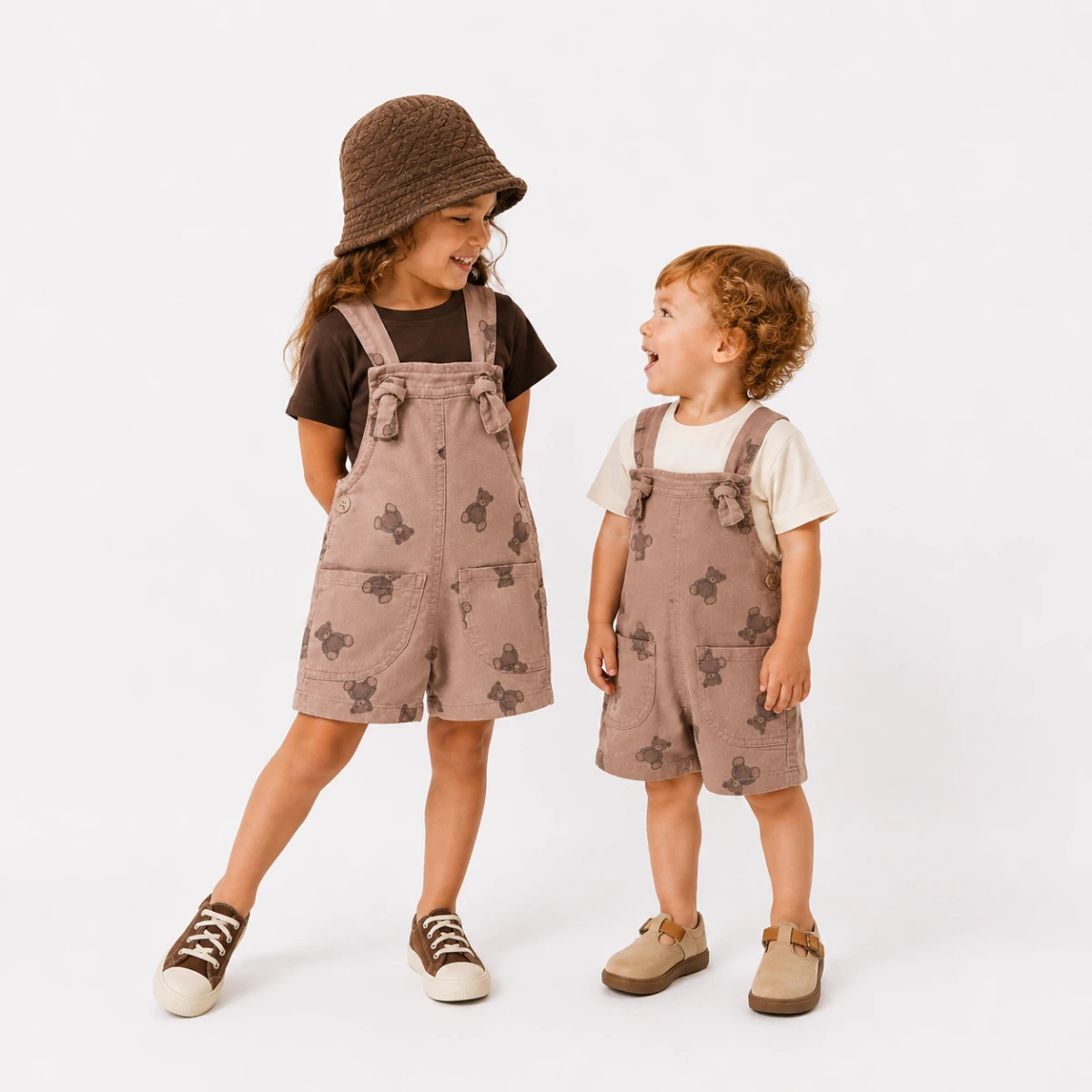 UNISEX  1-4 YEARS OLD PRINTED RAW SHORTS SALOPET