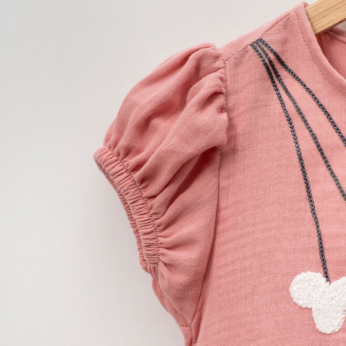 KIZ ÇOCUK 5-8 YAŞ NAKIŞLI MÜSLİN ELBİSE