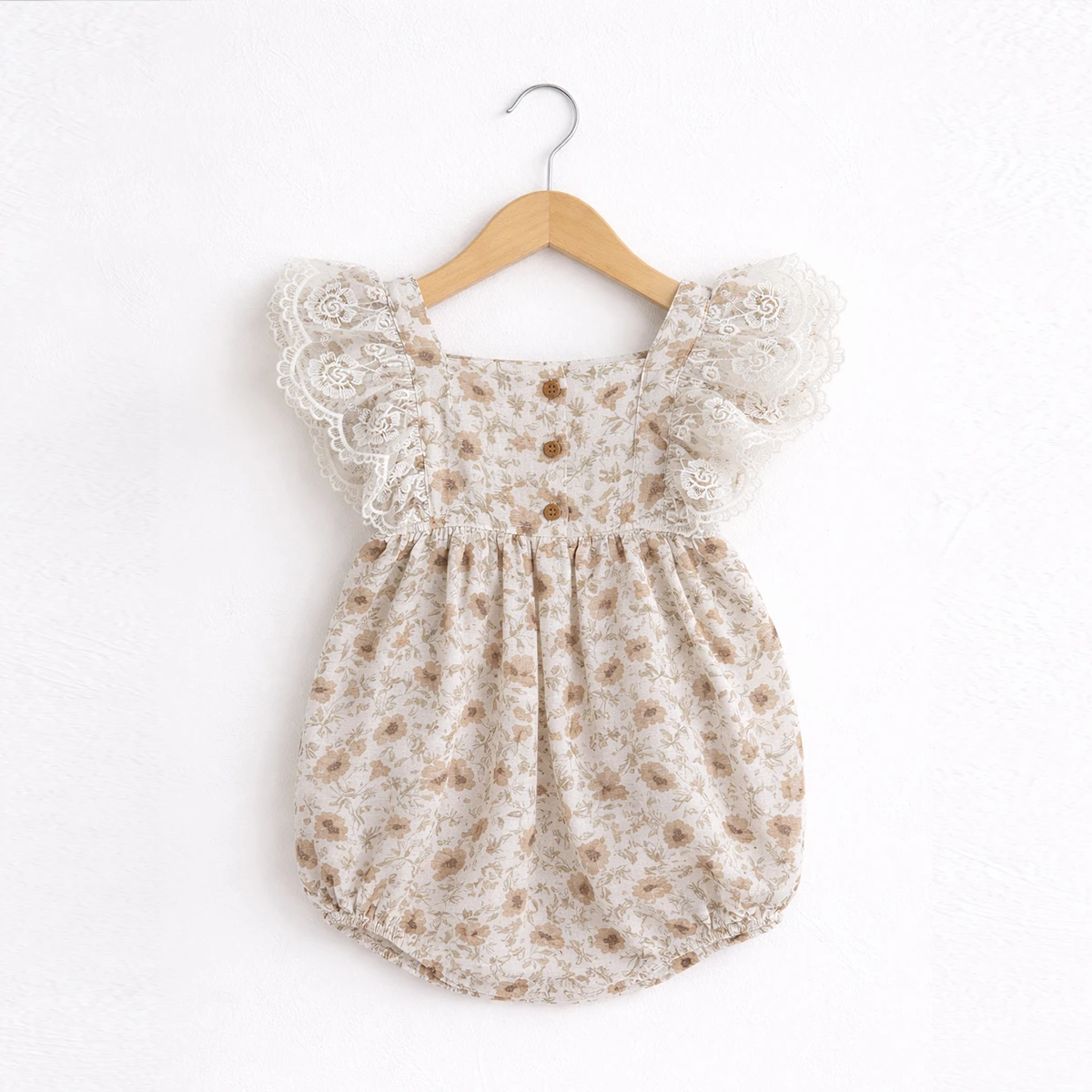 KIZ BEBEK 9-12 AY ÇİÇEK DESENLİ SLİPLİ TULUM