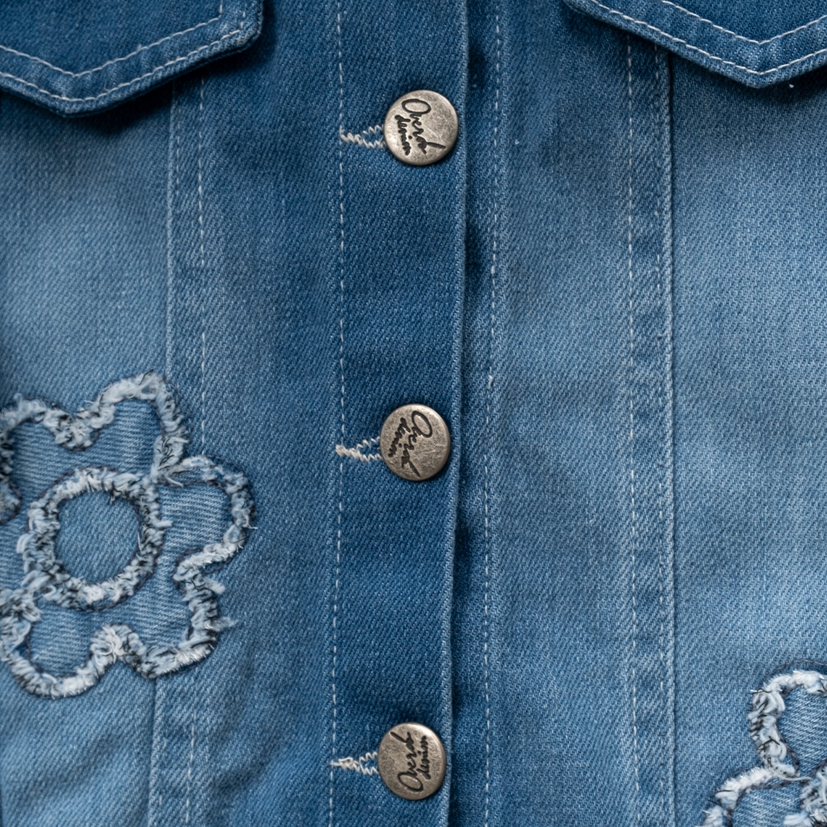 ДЕВОЧКА 5-8 ЛЕТ ДЖИНСОВАЯ КУРТКА С ВЫШИВКОЙ