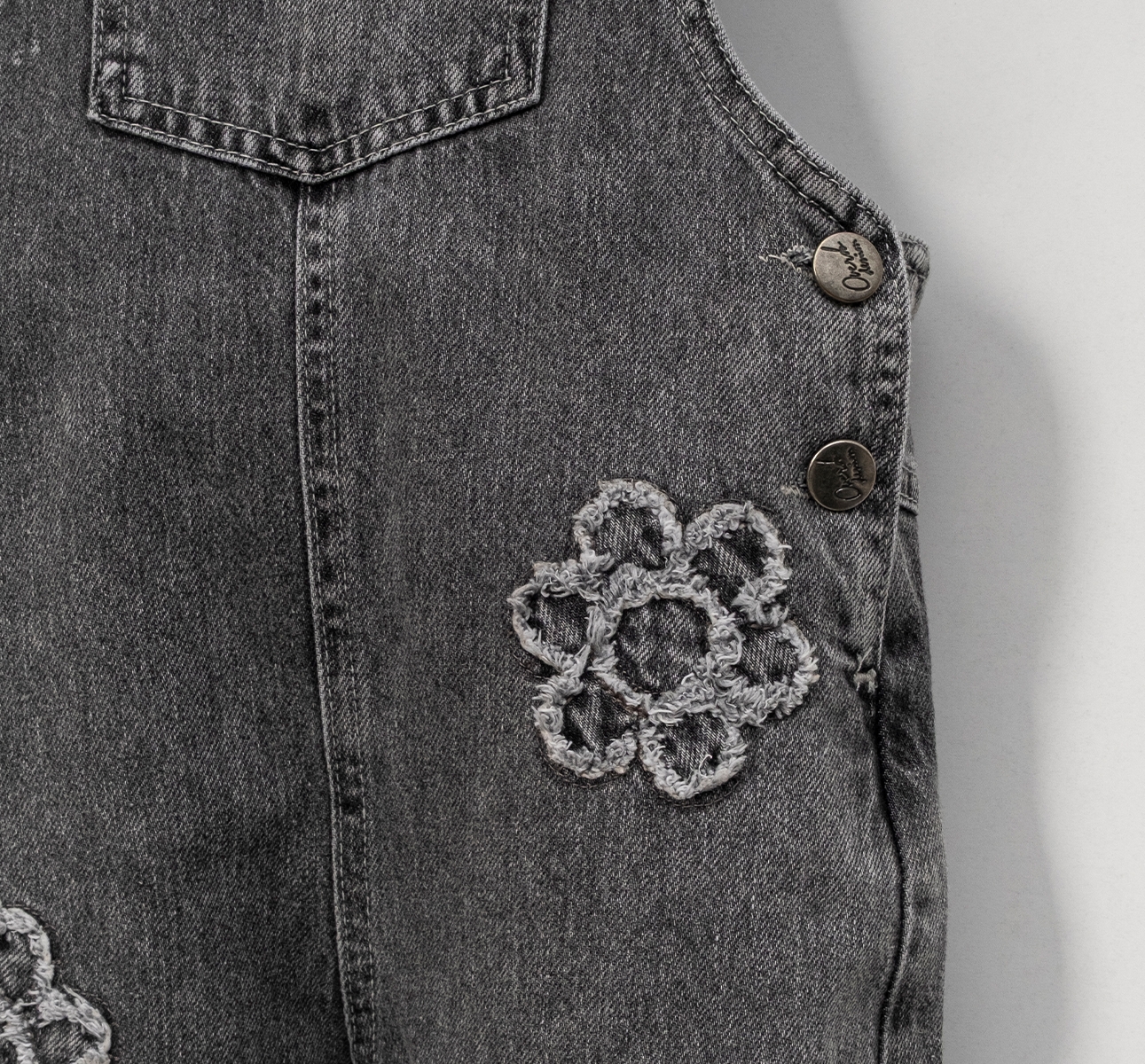 KIZ ÇOCUK 5-8 YAŞ PAPATYA TEMA NAKIŞLI KOT SALOPET 