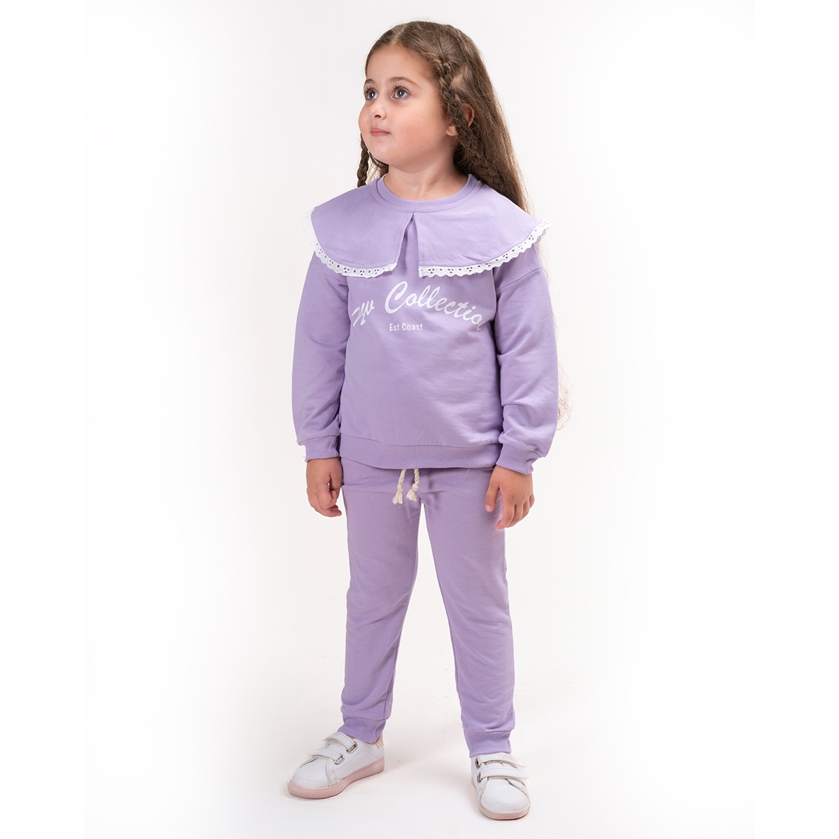 GIRL 2-5 AGE COLLAR TRACKSUIT SET