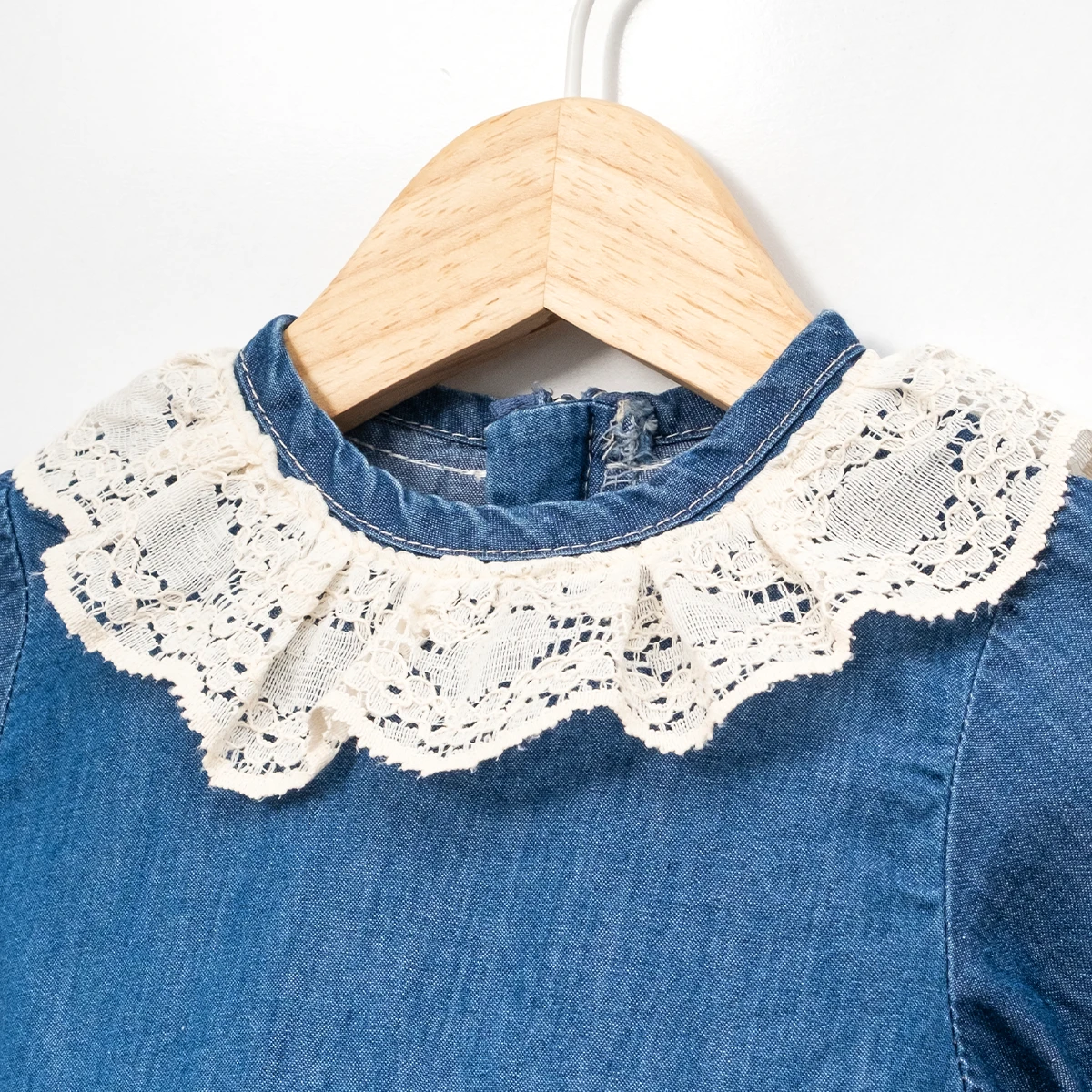 KIZ BEBEK 9-24 AY YAKA DETAYLI TOKALI KOT ELBİSE