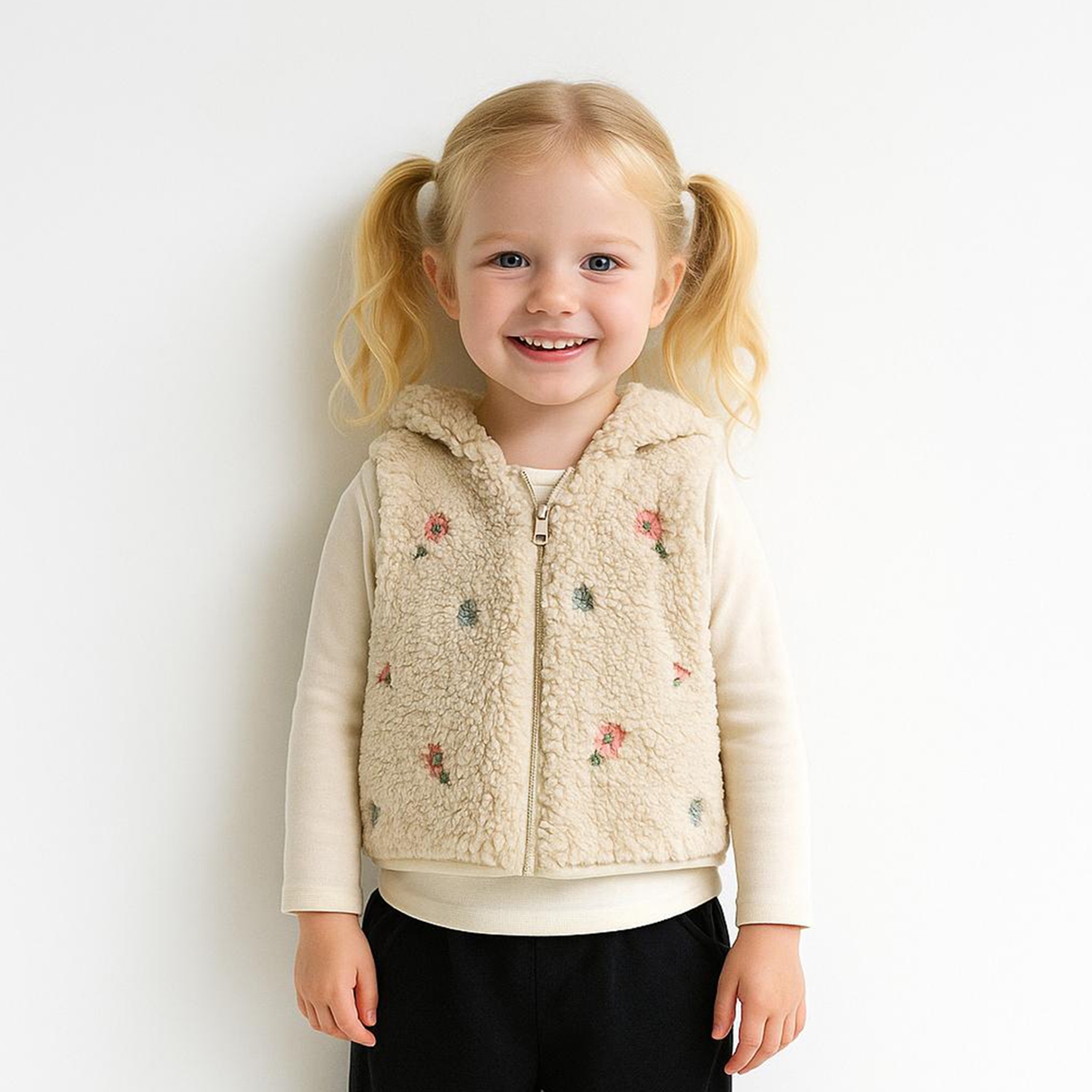 KIZ ÇOCUK 9-36 AY WELSOFT ÇİÇEK NAKIŞLI YELEK -