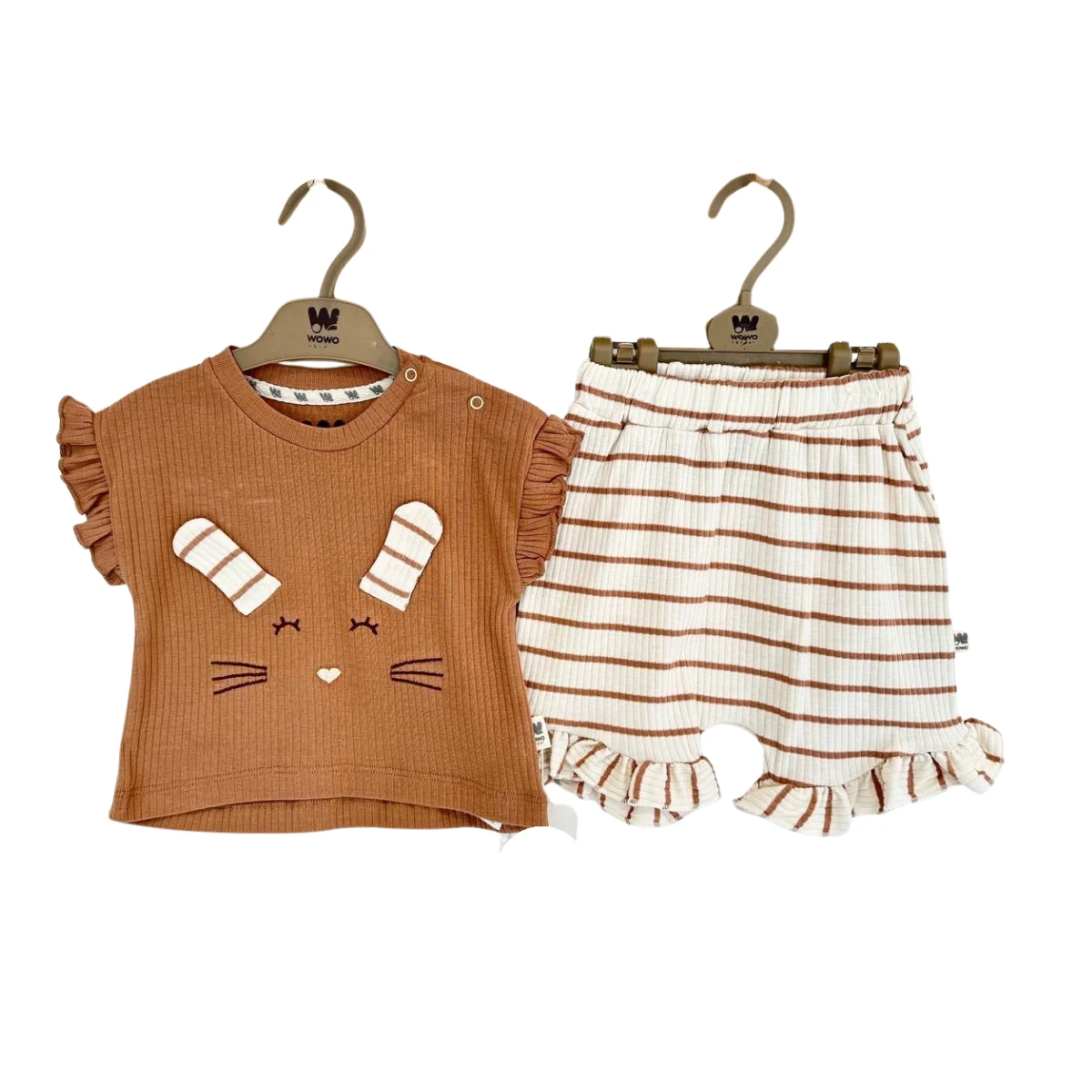 KIZ BEBEK 3-12 AY KAŞKORSE ŞORTLU TAKIM 