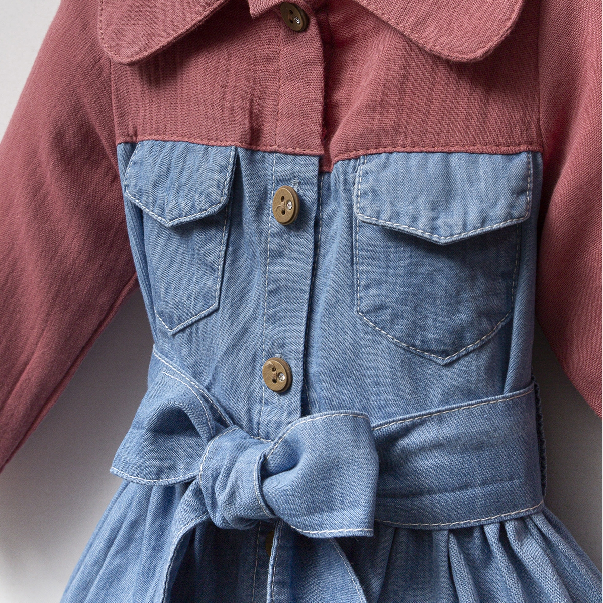 ДЕВОЧКА 1-4 ЛЕТ ДЖИНСОВОЕ ПЛАТЬЕ МУСЛИН