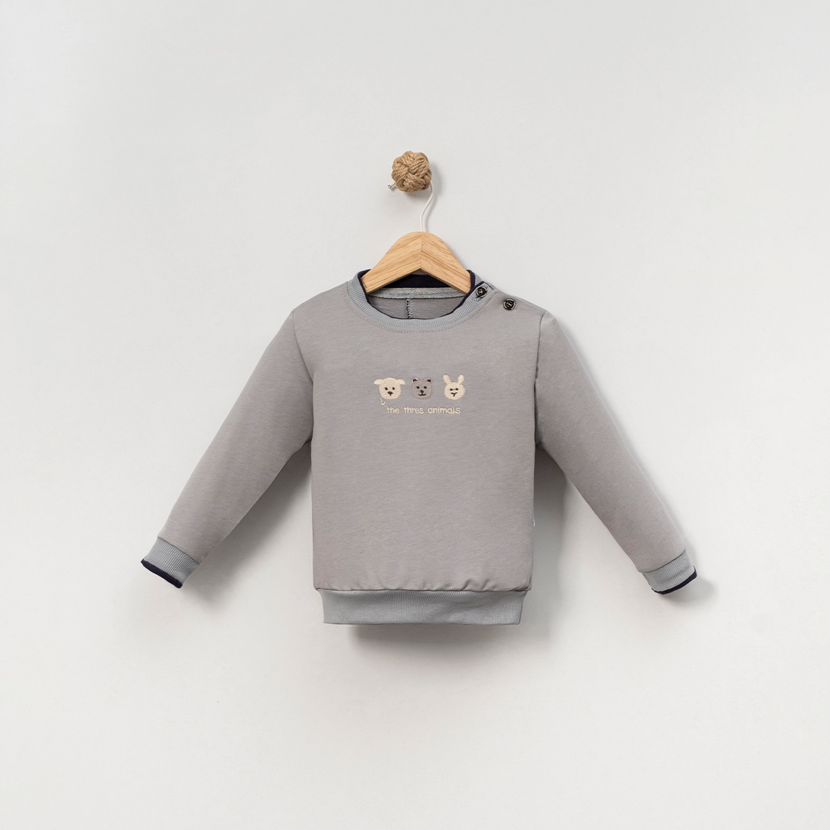 ERKEK ÇOCUK 1-4 YAŞ AYICIK NAKIŞLI SWEAT 