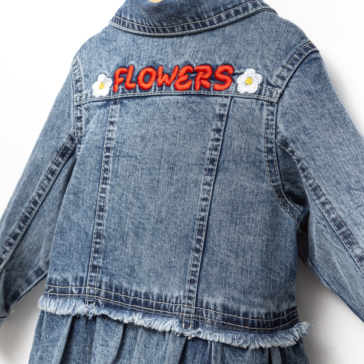 ДЕВОЧКА 1-4 ЛЕТ ДЖИНСОВАЯ КУРТКА С ВЫШИВКОЙ