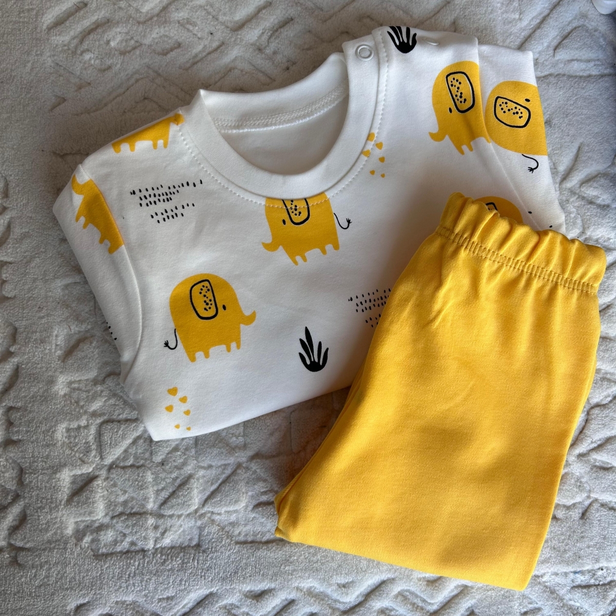 BEBEK 6-12 AY UZUN KOLLU BASKILI İKİLİ TAKIM 