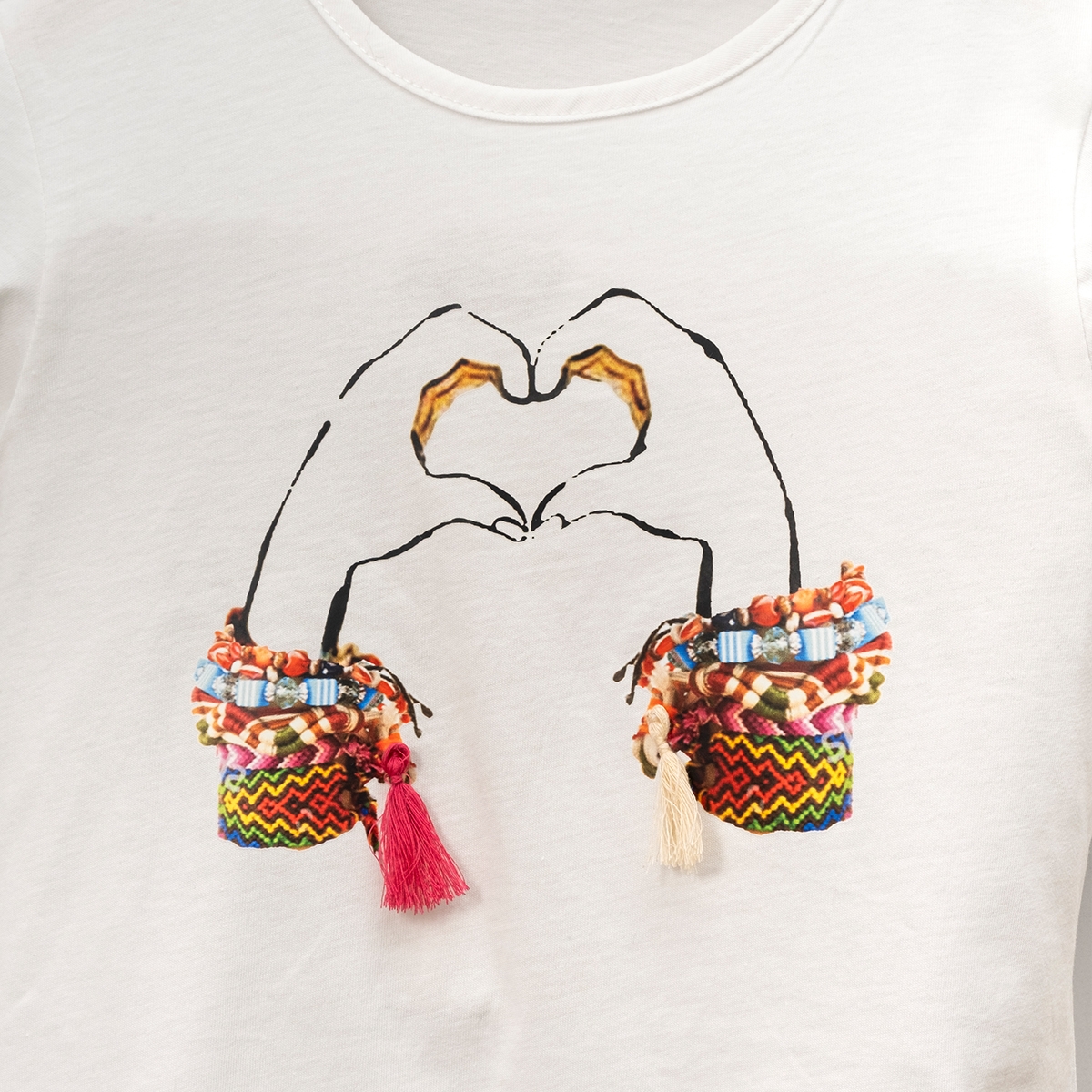 KIZ ÇOCUK 5-8 YAŞ BASKILI TİŞÖRT 