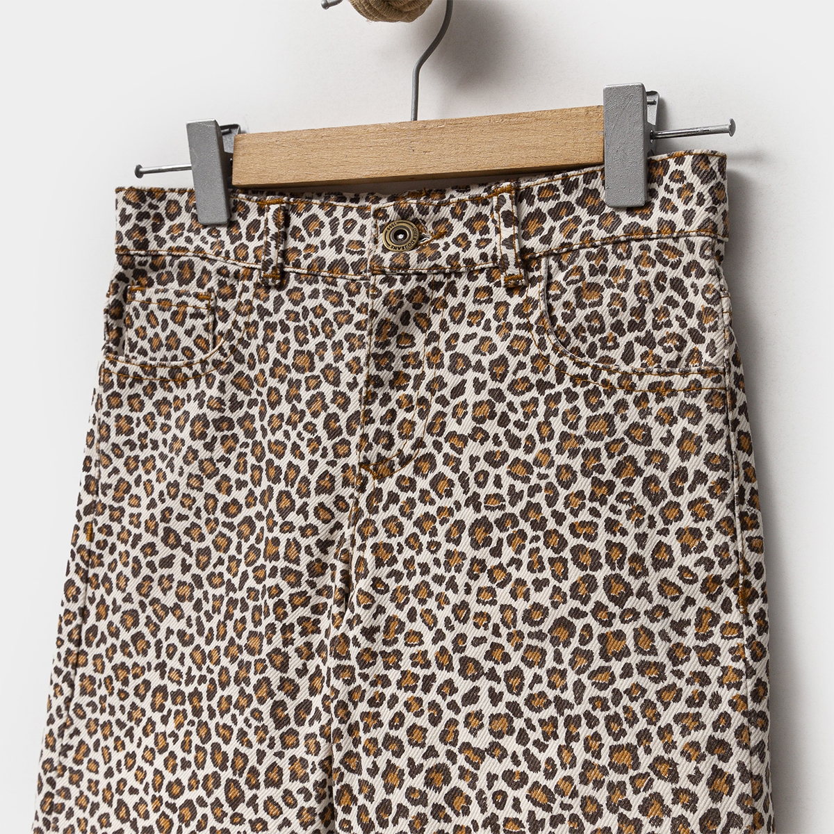 GIRL 5-8 YEARS LEOPARD PATTERNED JEANS