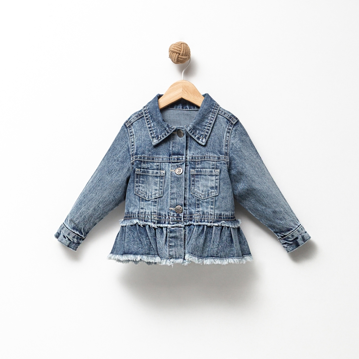 ДЕВОЧКА 1-4 ЛЕТ ДЖИНСОВАЯ КУРТКА С ВЫШИВКОЙ