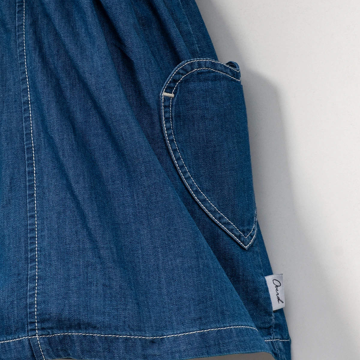 KIZ ÇOCUK 1-4 YAŞ BEBE YAKA KALP DETAYLI KOT ELBİSE