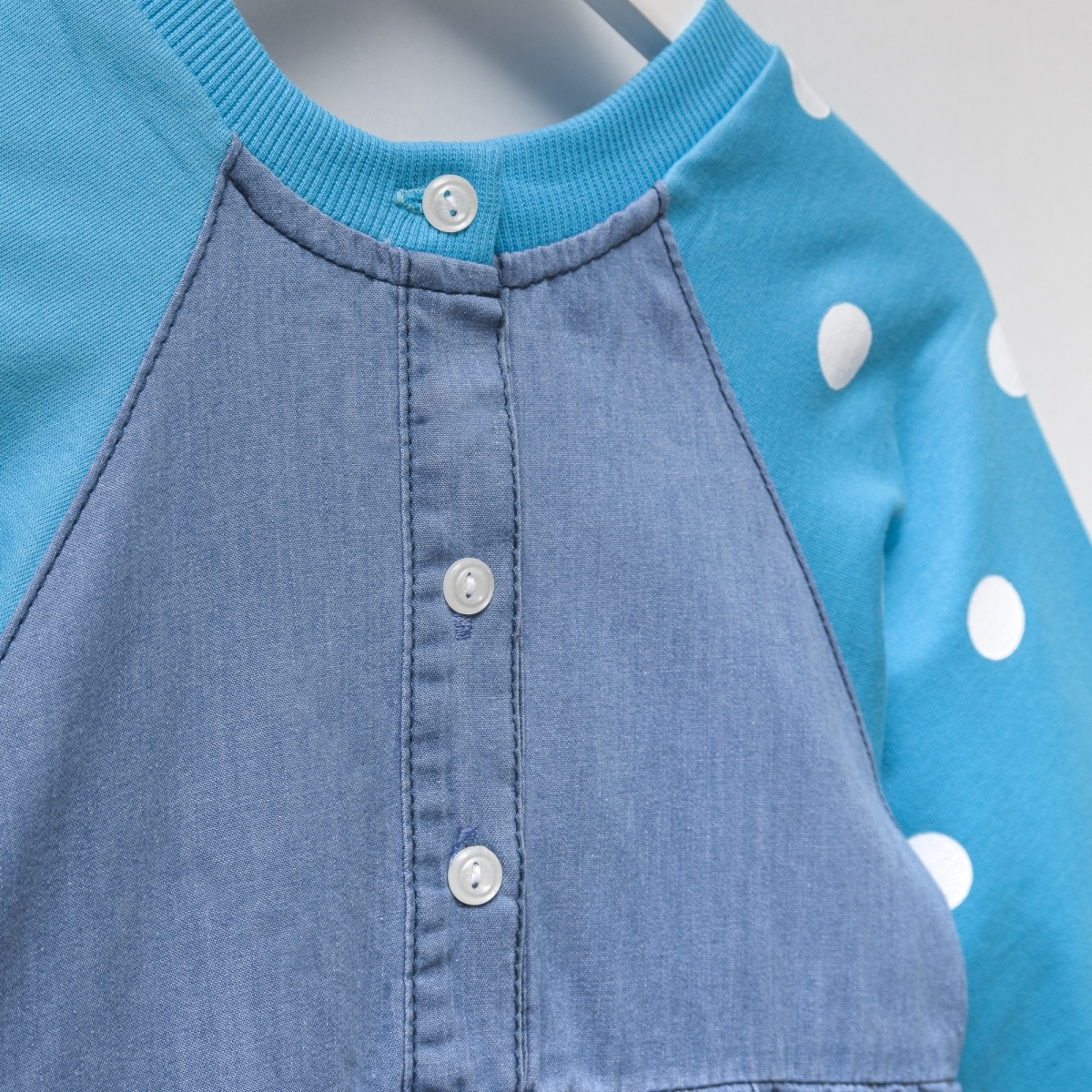 PUANTİYE BASKILI KIZ ELBİSE 