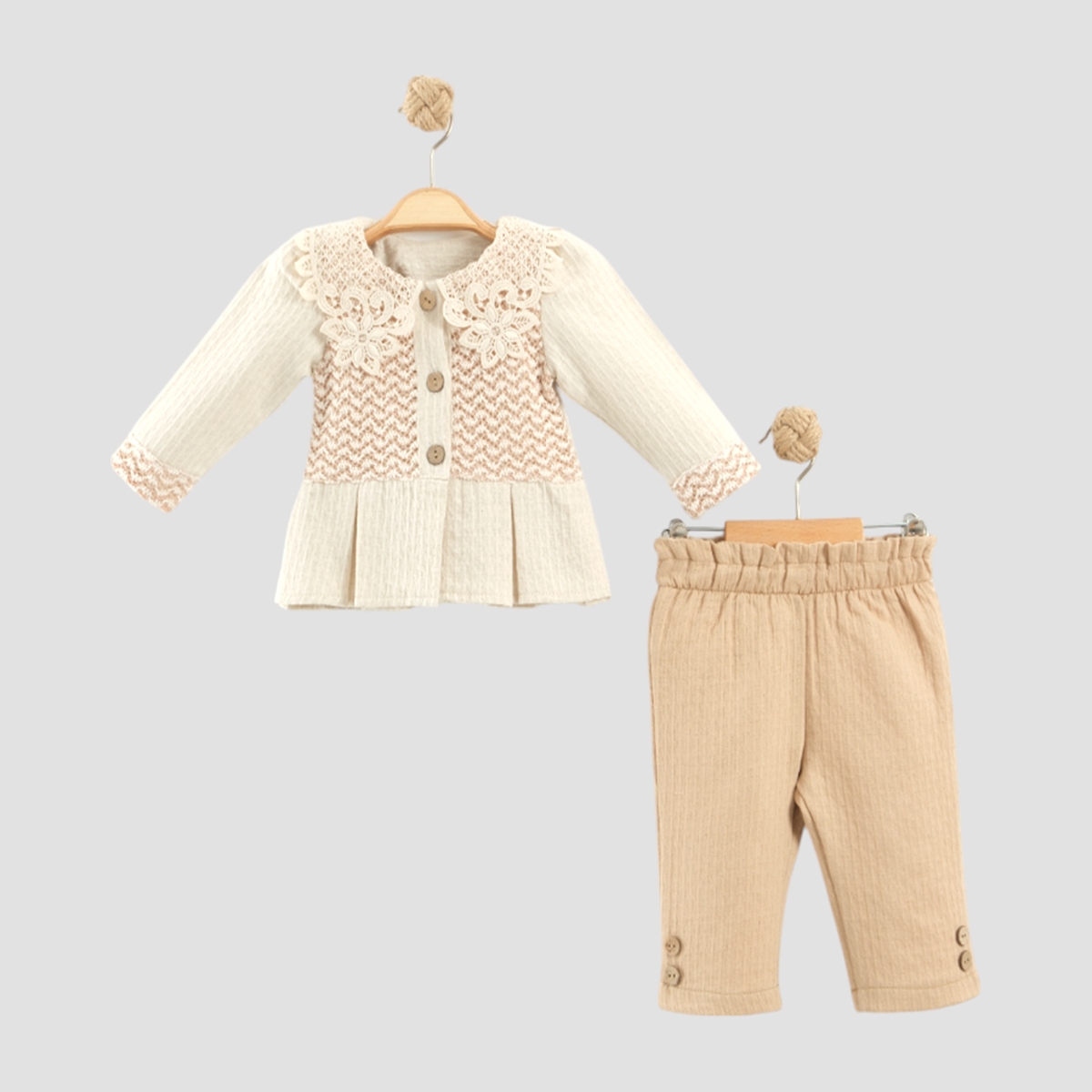 KIZ ÇOCUK 6-24 AY KETEN İKİLİ TAKIM 