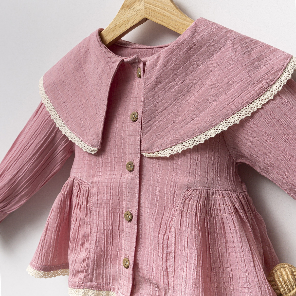 KIZ 1-4 YAŞ MÜSLİN GÖMLEK ÇOCUK TAKIM 