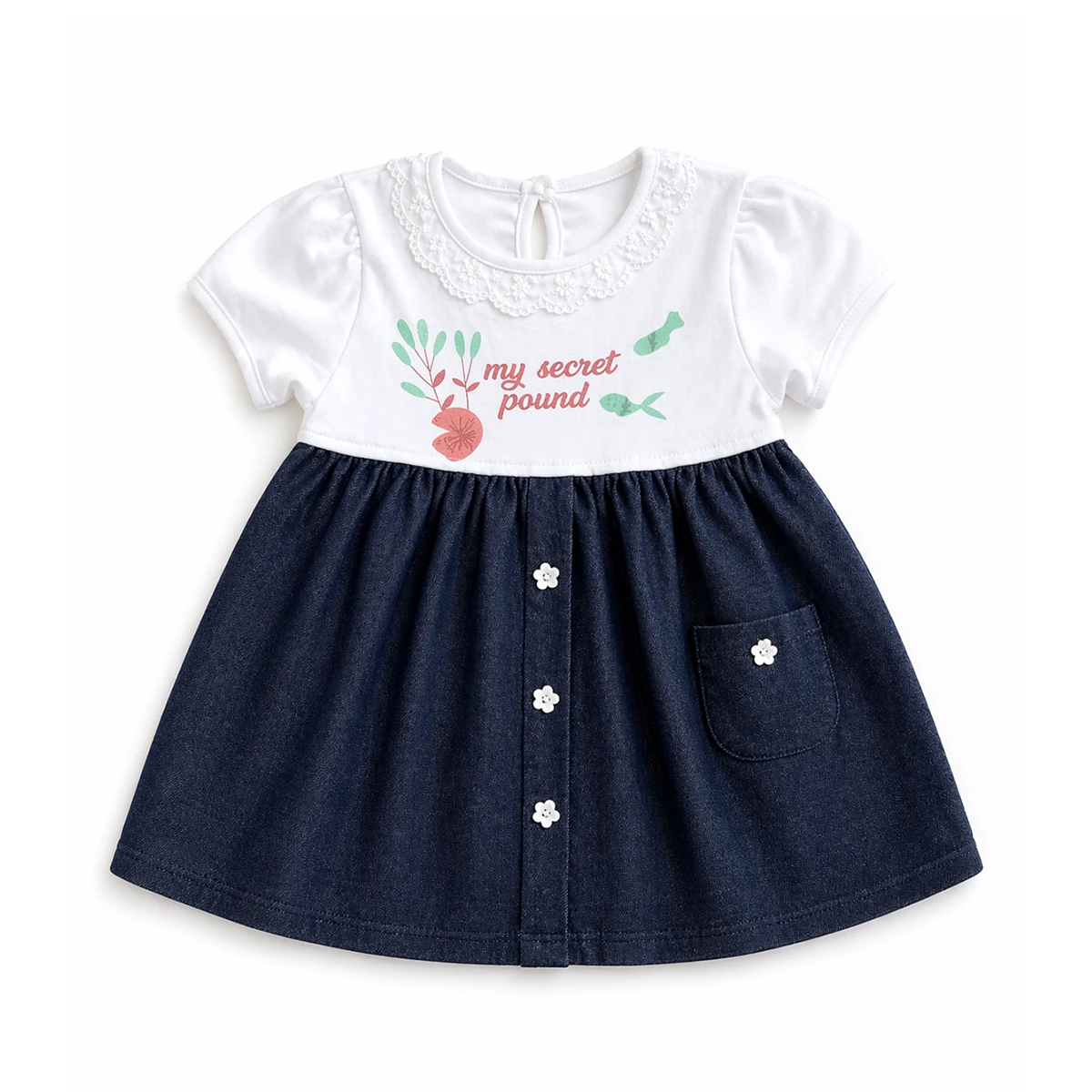 BABY GIRL 6-12 MONTHS SHORT SLEEVE DRESS