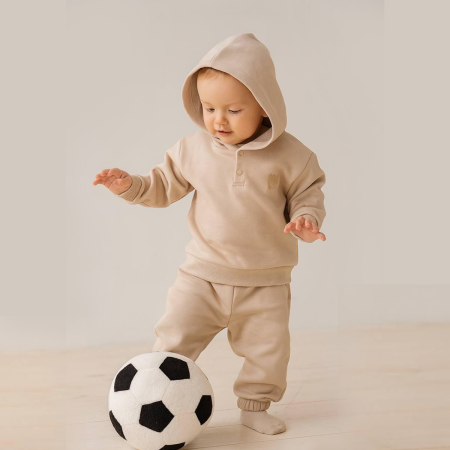 ERKEK ÇOCUK 2-5 YAŞ 3 İP ŞARDONSUZ KAPÜŞONLU TAKIM 