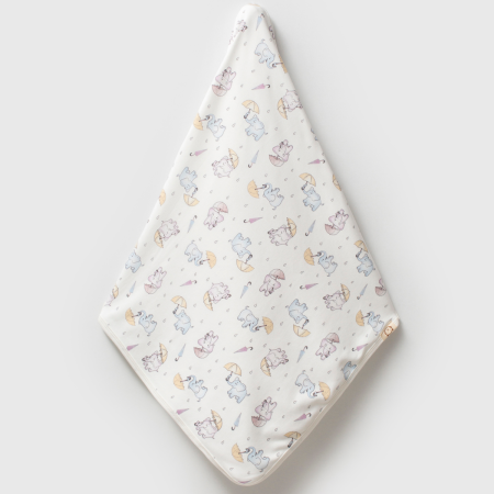 FİL DESENLİ 100 PAMUK BEBEK BATTANİYESİ - RENKLİ