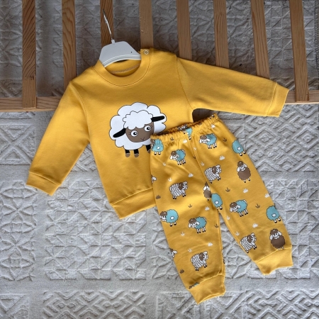 BEBEK 6-12 AY UZUN KOLLU BASKILI İKİLİ TAKIM 