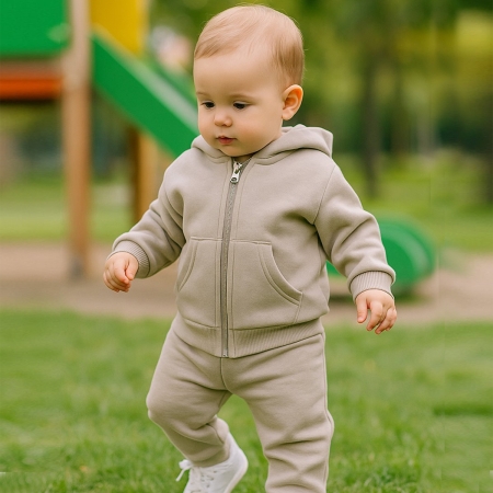 UNISEX BASIC FERMUARL KAPÜŞONLU 3 İPLİK TAKIM 