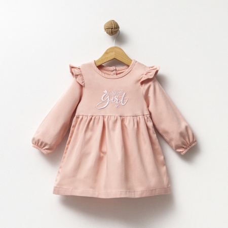 KIZ 1-4 YAŞ NAKIŞLI HAM ELBİSE 