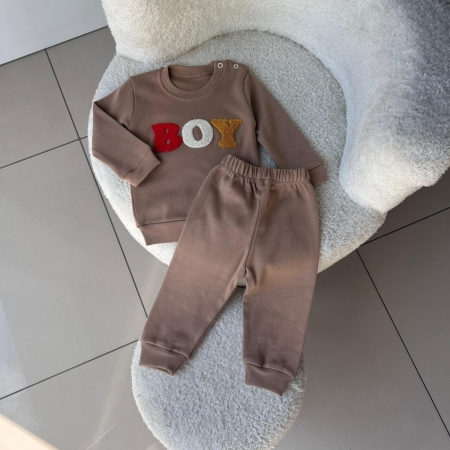 BEBEK 9-12 AY BOY NAKIŞLI UZUN KOL TAKIM 