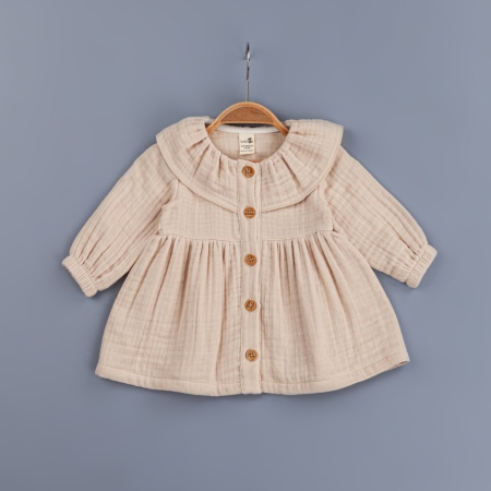 KIZ BEBEK 6-24 AY MÜSLİN ELBİSE 