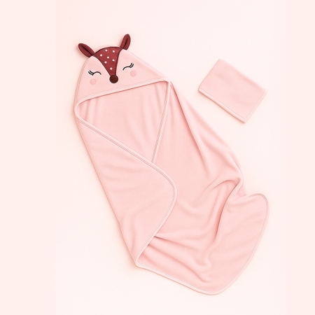 KIZ BEBEK HAVLU-BORNOZ  85X90 CM