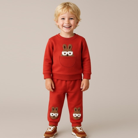 BEBEK 6-12 AY TAVŞAN NAKIŞLI İKİLİ TAKIM 