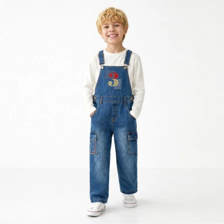 ERKEK 6-8 YAŞ NAKIŞLI KOT SALOPET 