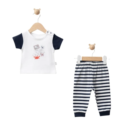 BABY BOY 1-12 MONTHS STRIPED DOUBLE SET