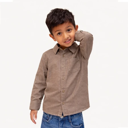 ERKEK ÇOCUK 1-4 YAŞ HAM KOT GÖMLEK