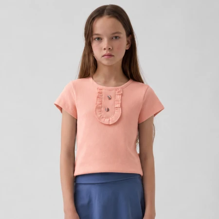 KIZ ÇOCUK 5-8 YAŞ KAŞKORSE KUMAŞ T-SHIRT 