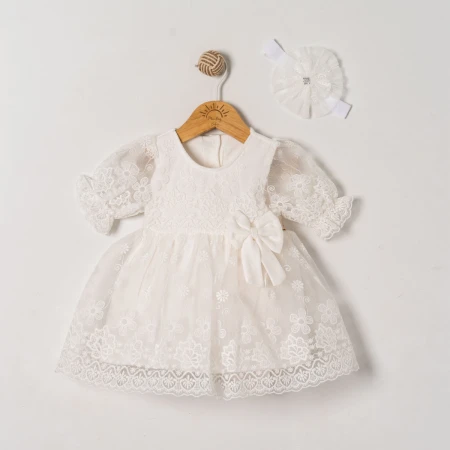 KIZ BEBEK 3-12 AY MOONFLOWER TOKALI ELBİSE 